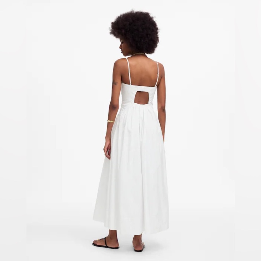 NWT Madewell White Spaghetti-Strap Maxi Dress, size 4 - Picture 2 of 12